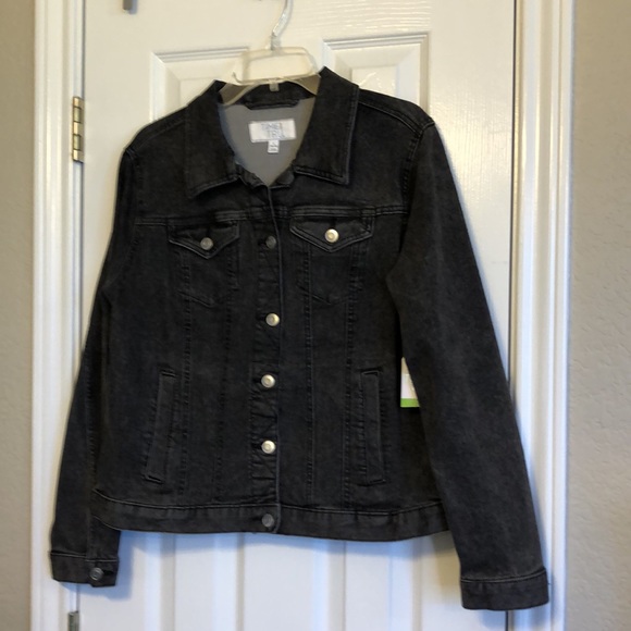 NEW Time and Tru black jean jacket - Picture 10 of 11